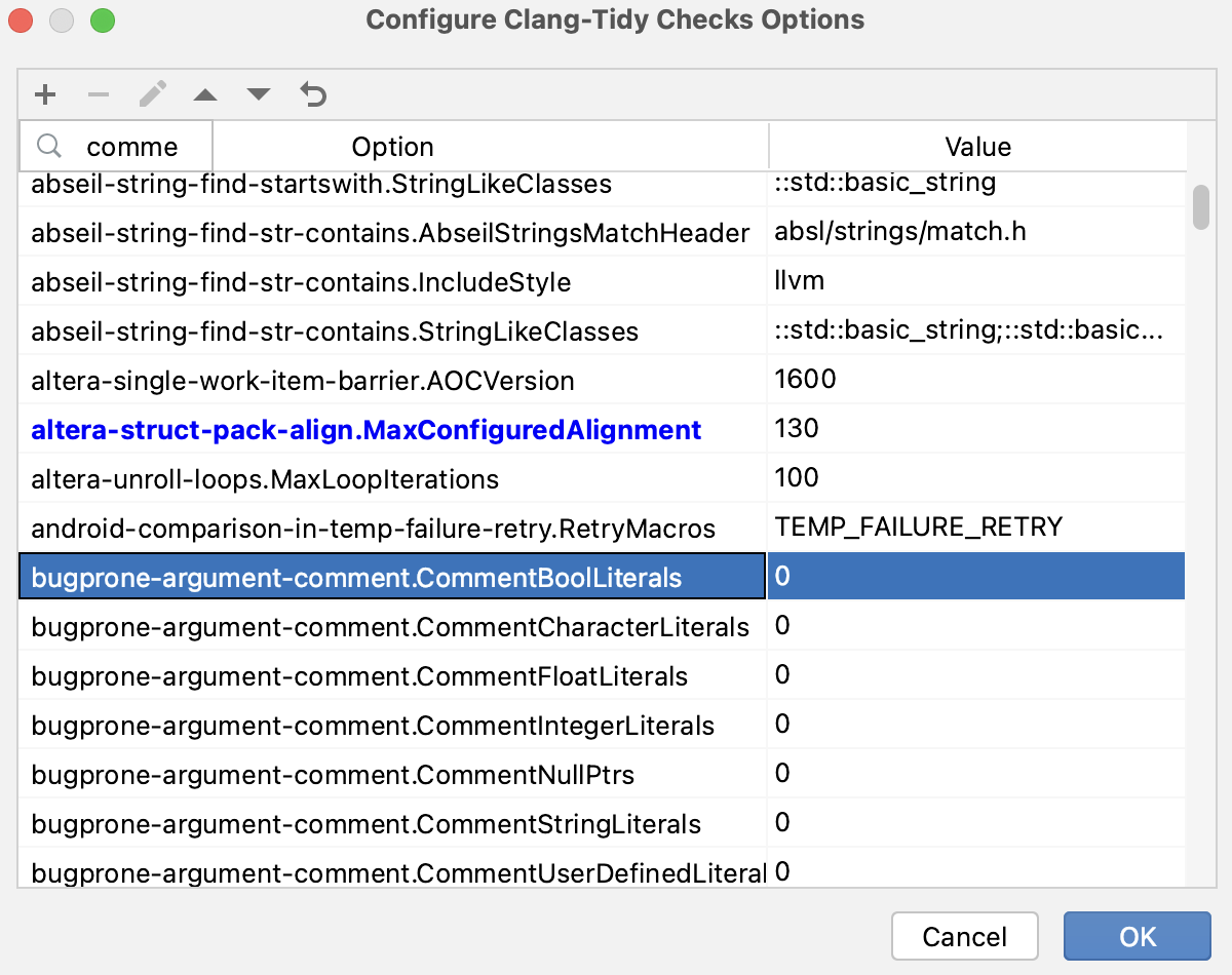 Configuration options. 3. Clang Интерфейс. Clang-tidy Cupress. Tip Clang.