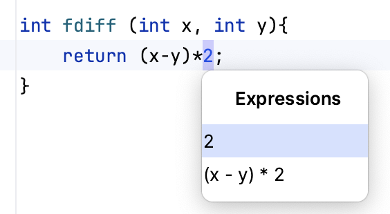 tExtract Parameter - the list of expressions