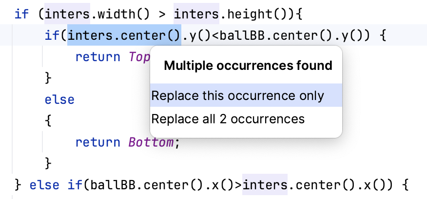 Extract variable - multiple occurrences