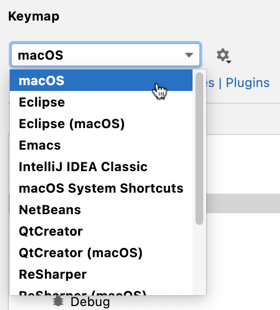 Predefined keymap options