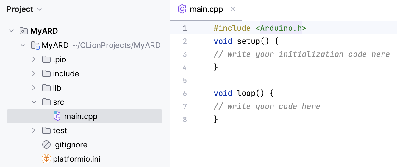 Arduino-specific source stub