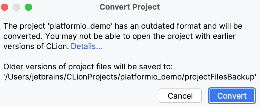 Converting an old PlatformIO project
