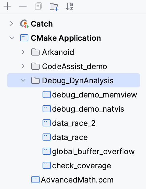 Create run/debug configuration folders