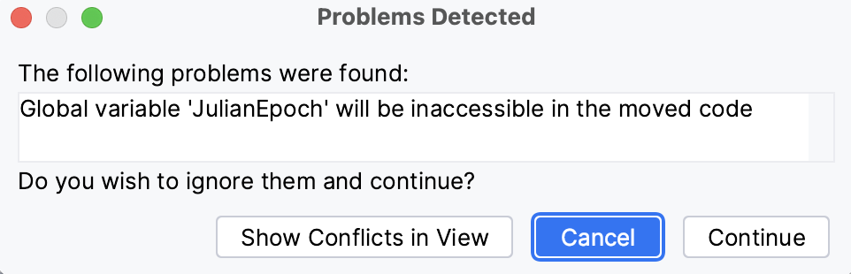 Cl refactoring conflicts dialog