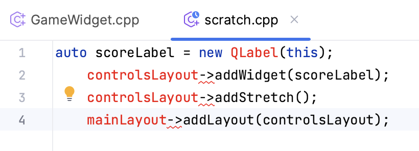 Scratch file from selection created