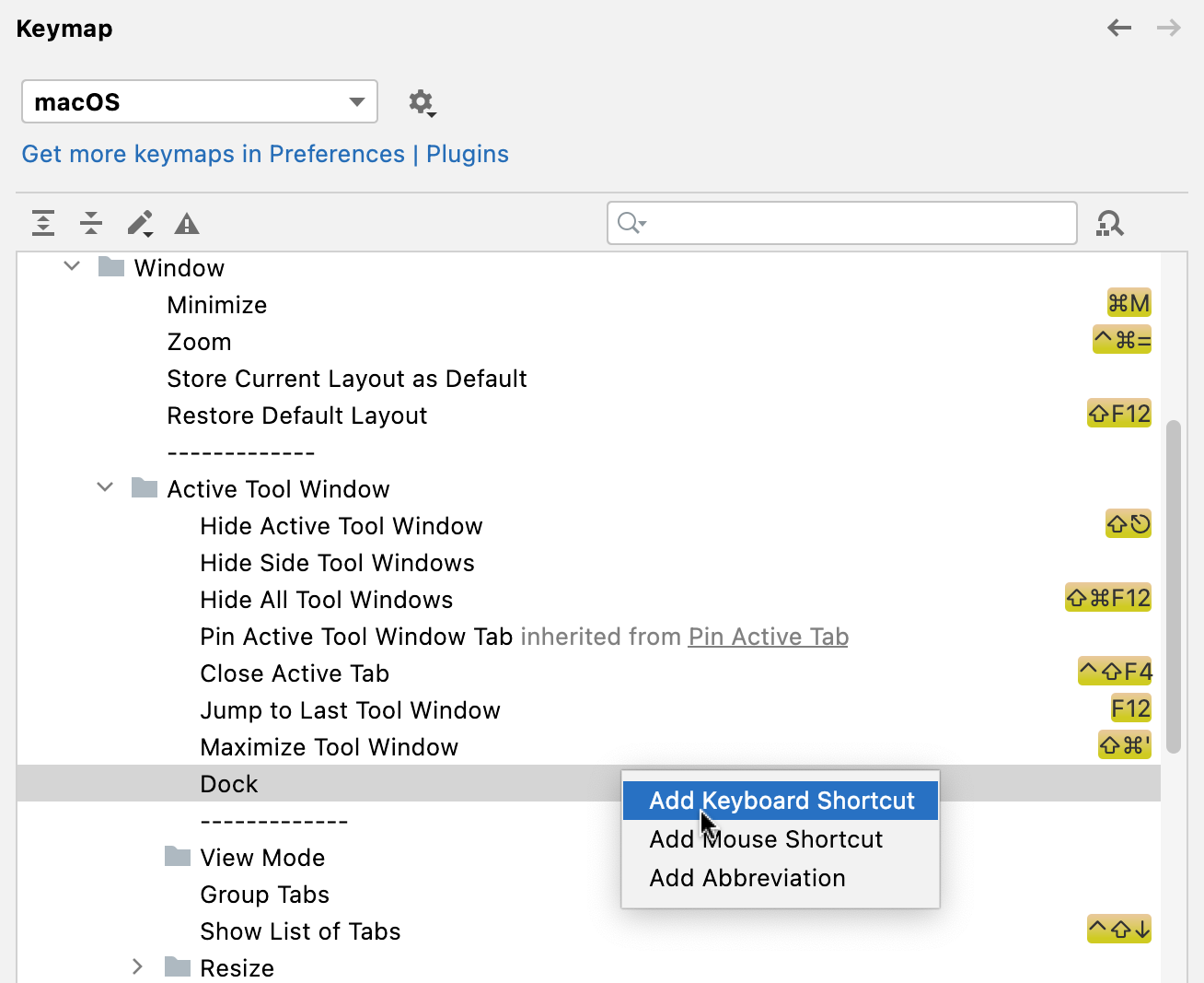 Shortcuts for windows viewing modes