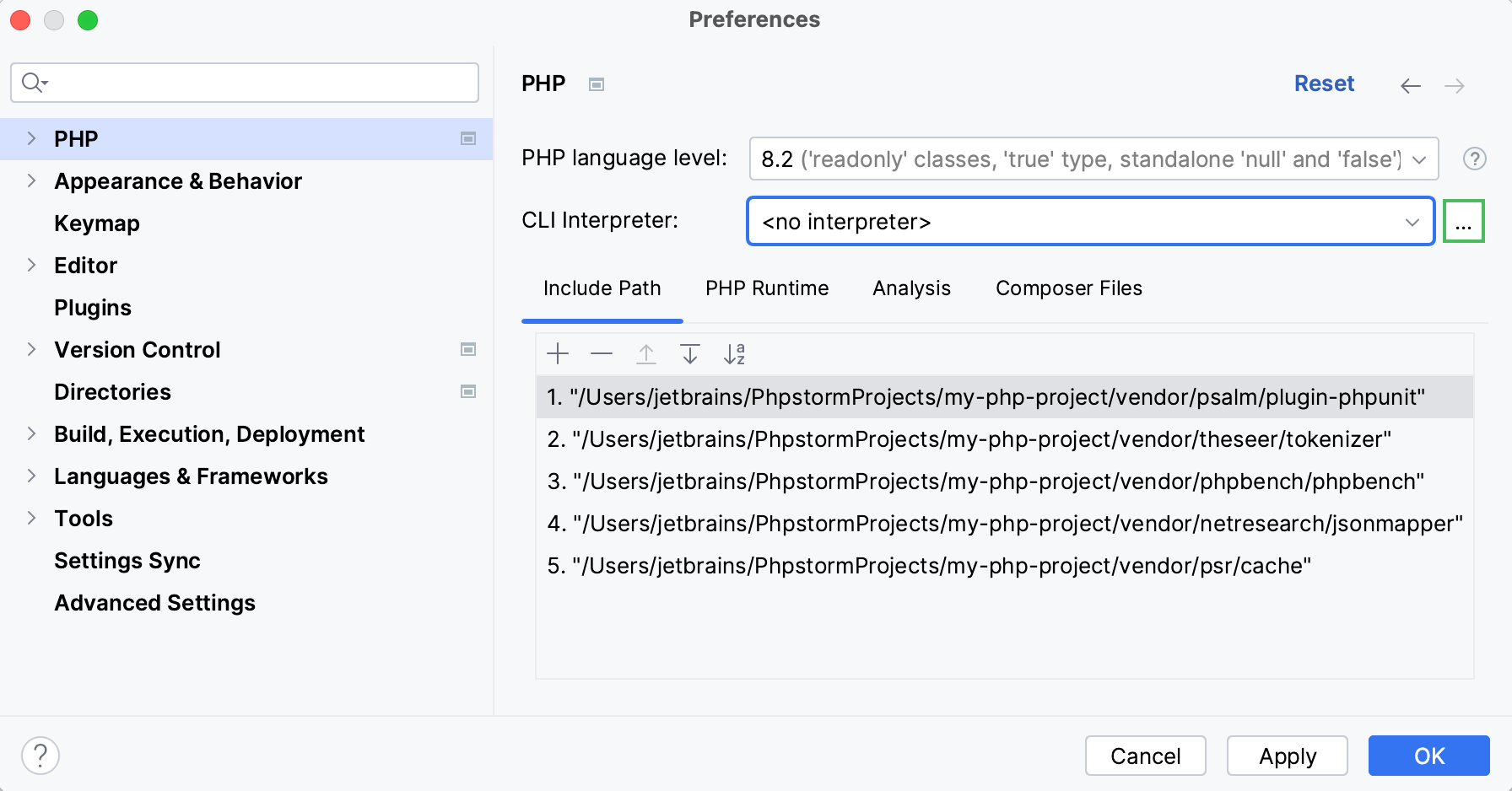 Open the CLI Interpreter dialog