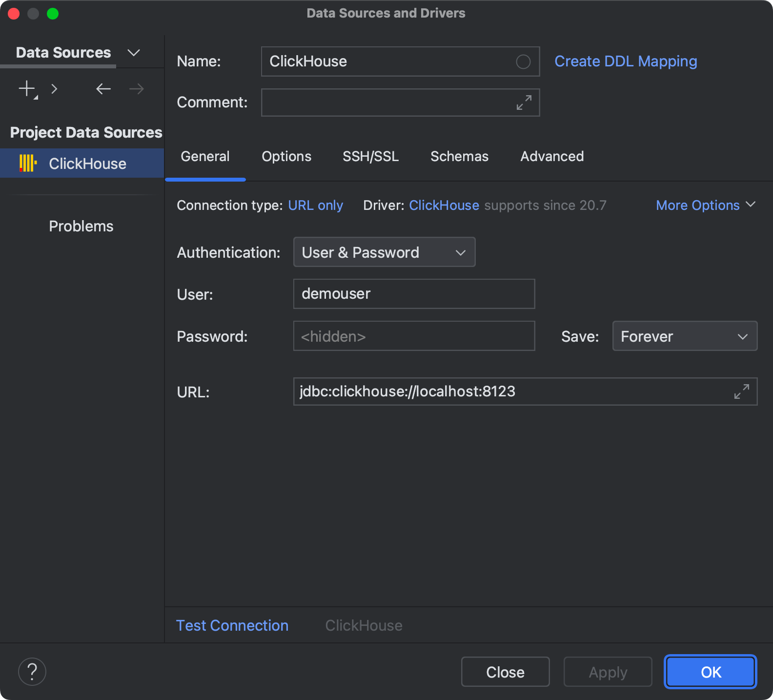 ClickHouse | DataGrip Documentation