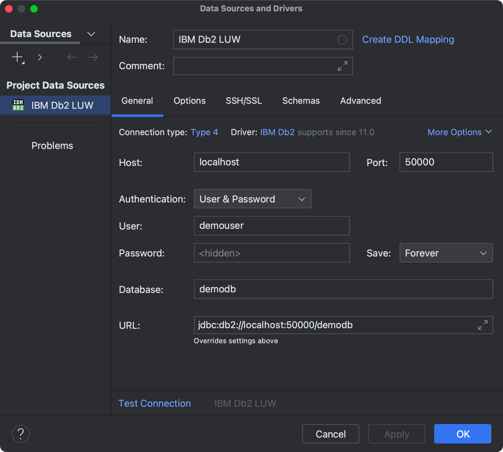IBM Db2 LUW | IntelliJ IDEA Documentation
