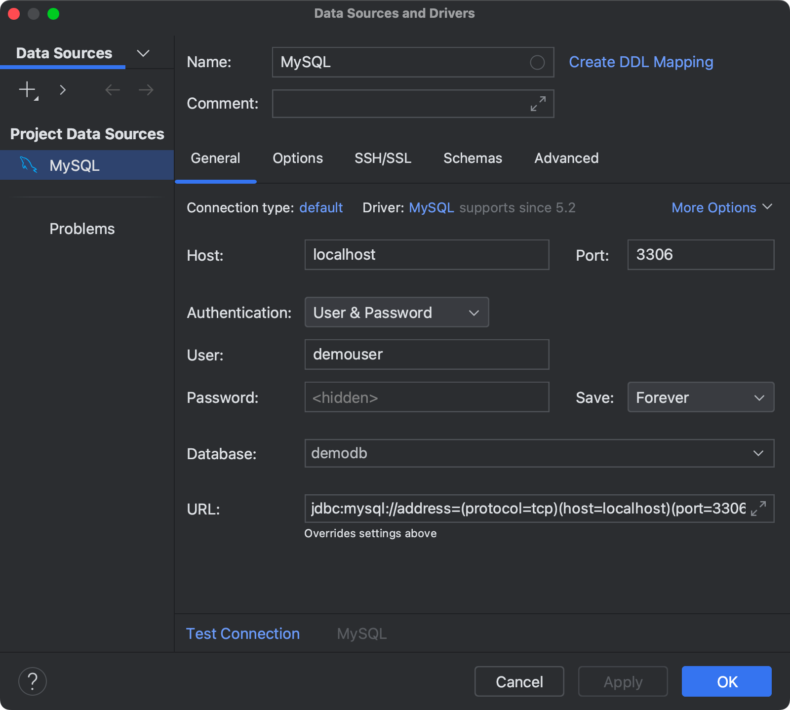 MySQL | IntelliJ IDEA Documentation