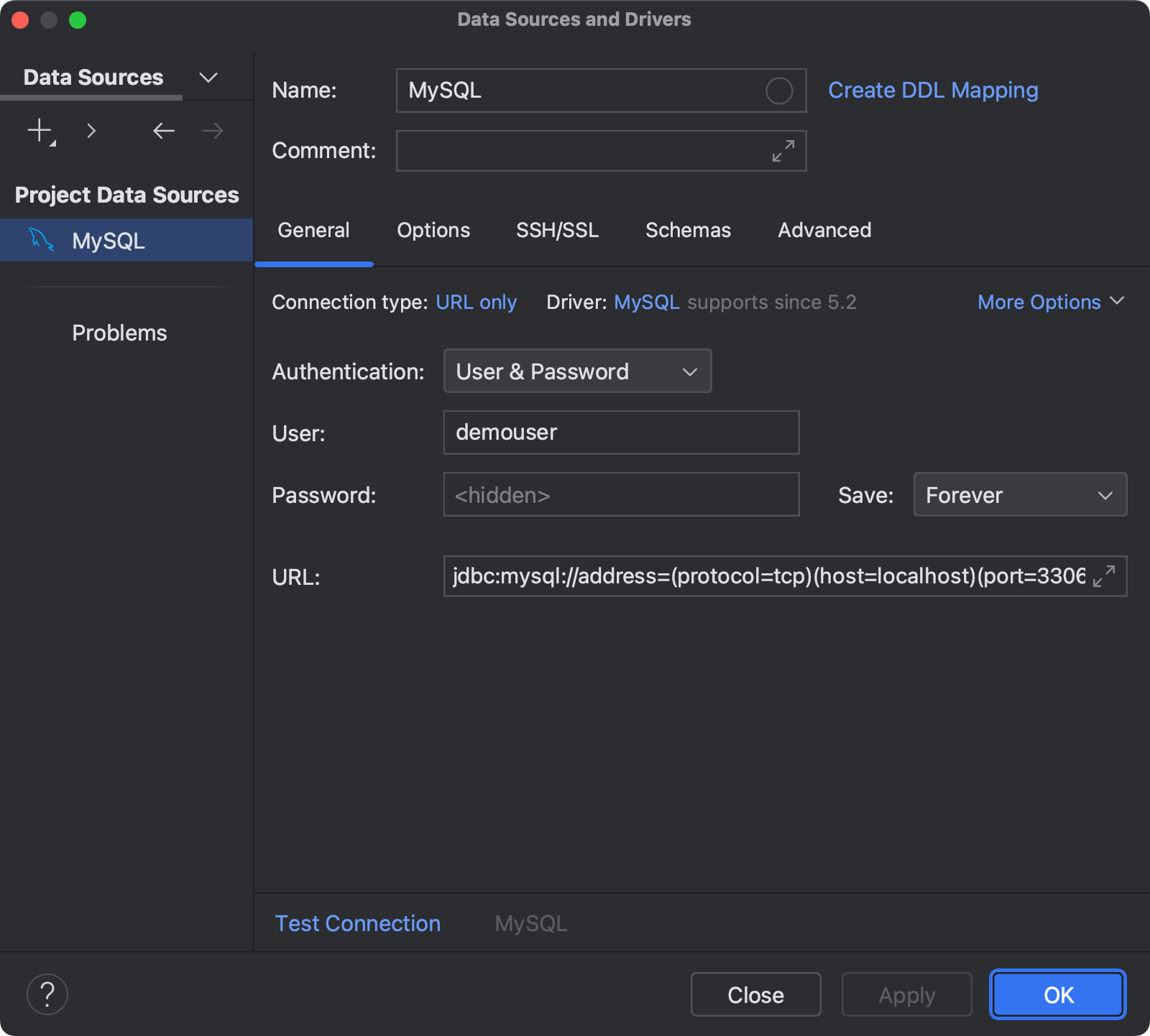 MySQL | IntelliJ IDEA Documentation