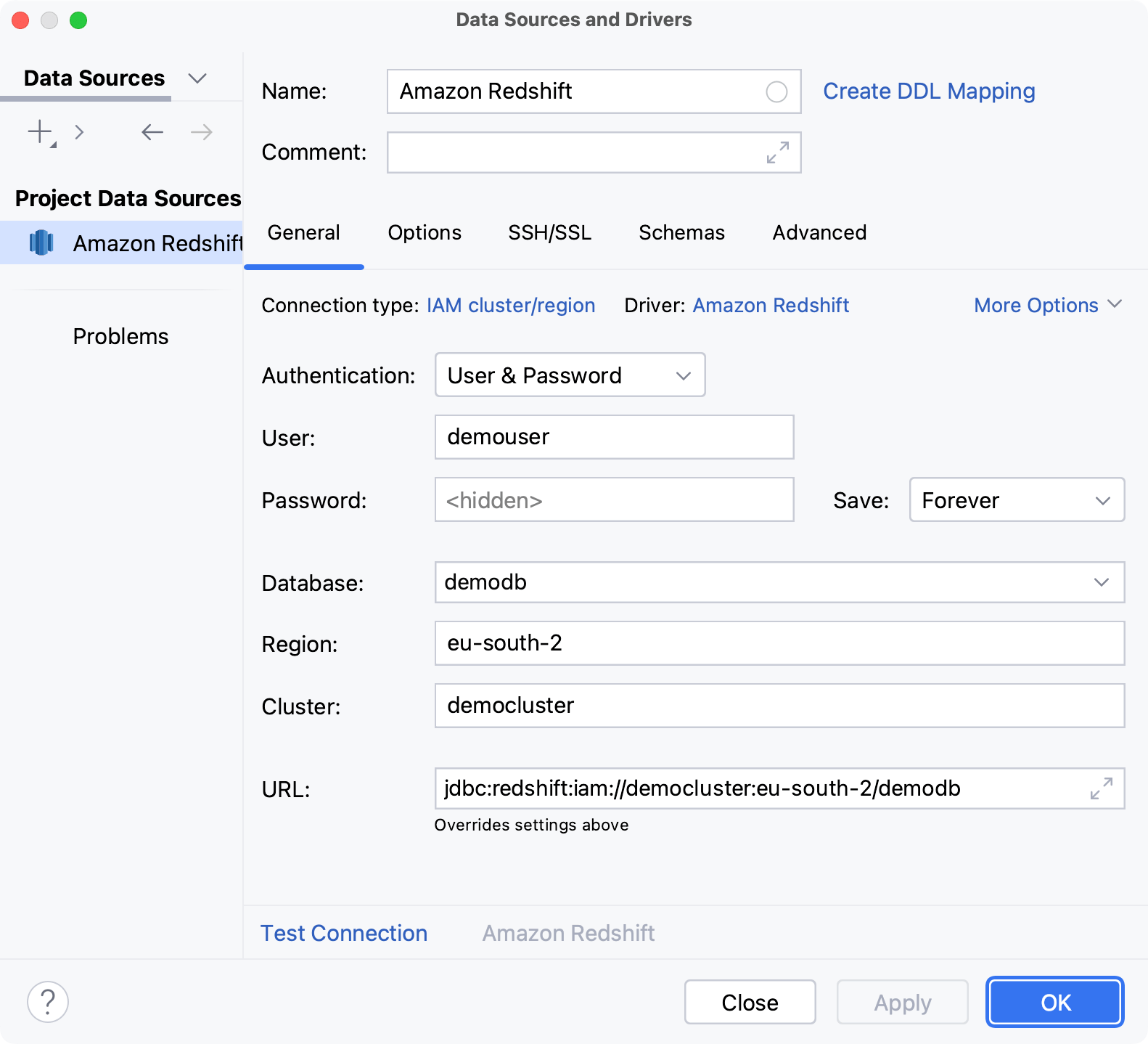 Amazon Redshift | Datagrip Documentation