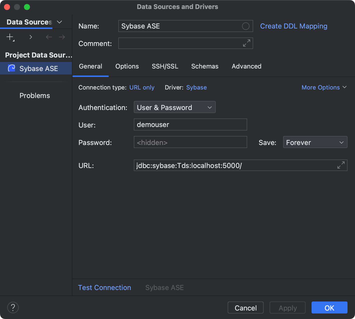 Sybase ASE DataGrip Documentation