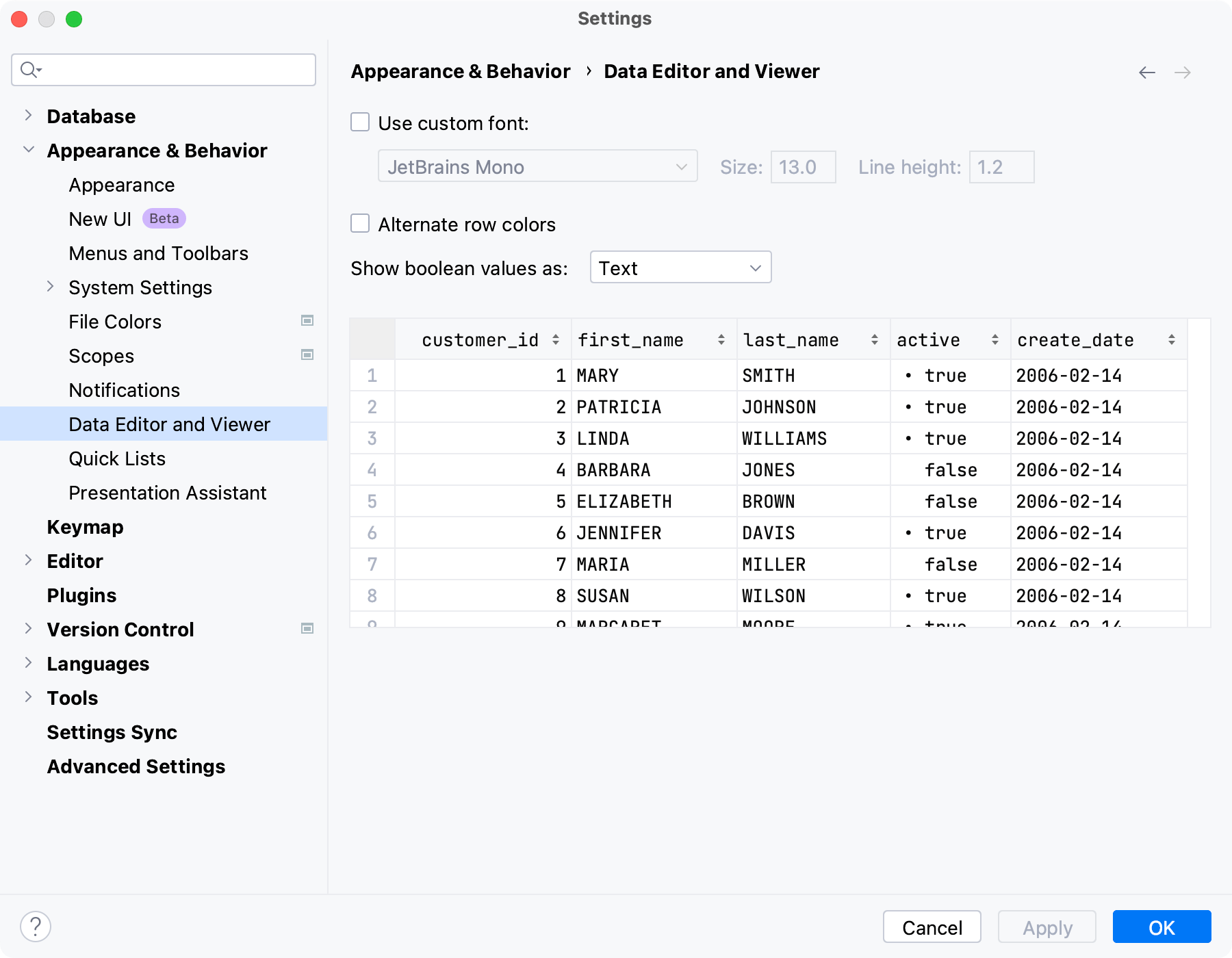 the Show All Columns option