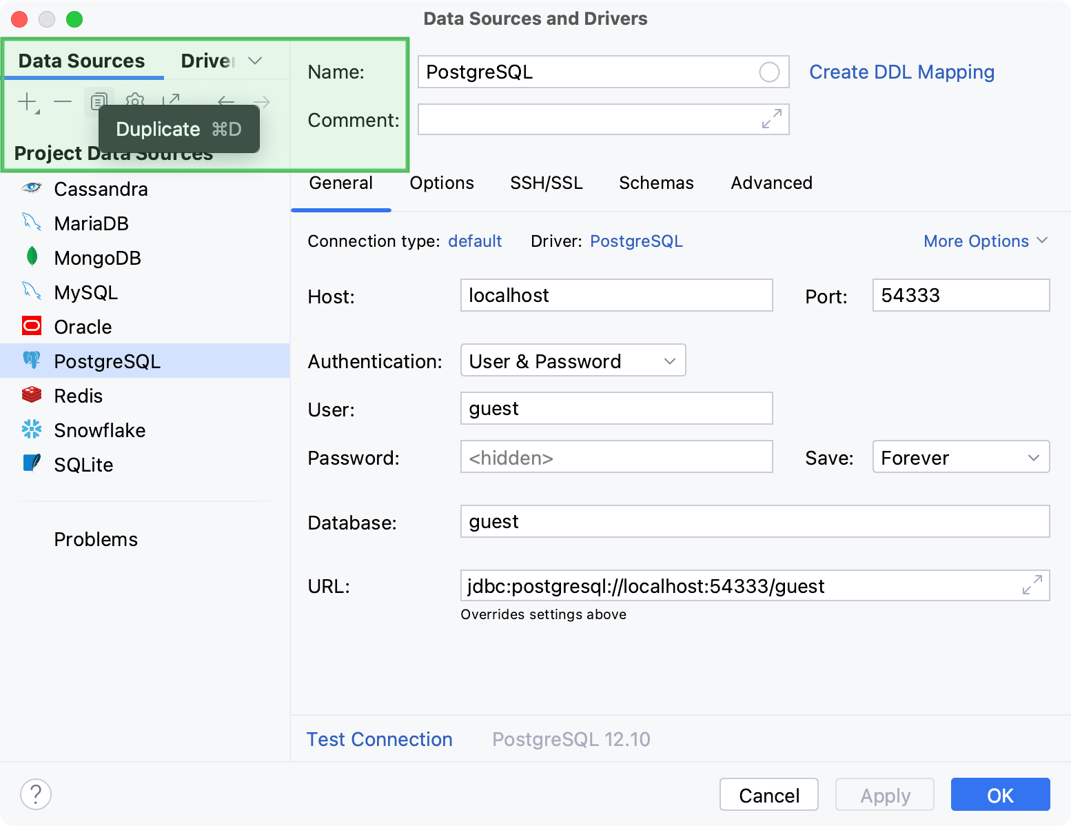 Copy a data source