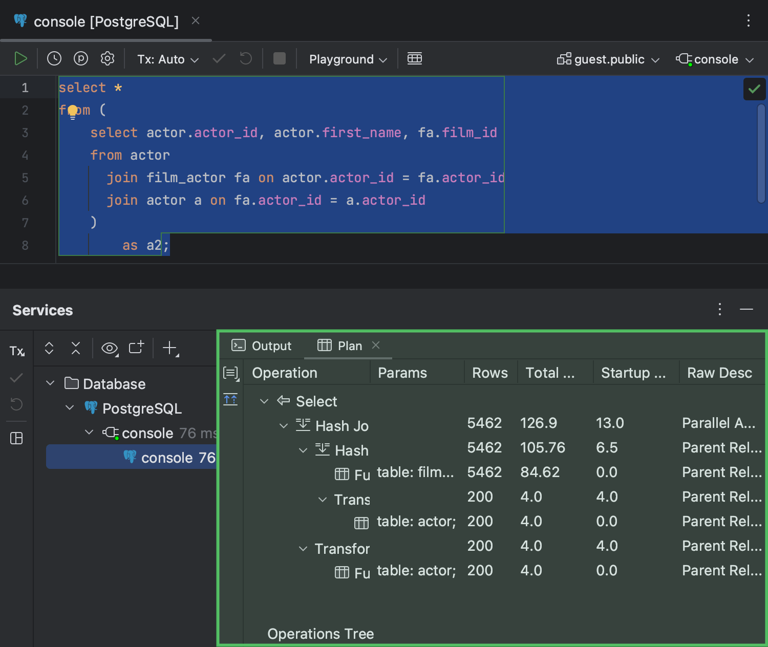 Query consoles | DataGrip Documentation