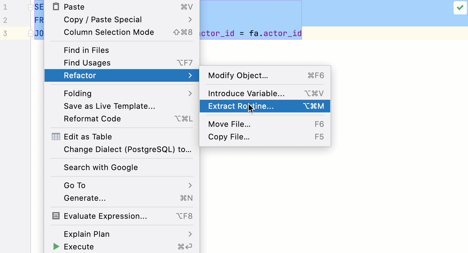 Extract queries as a table function