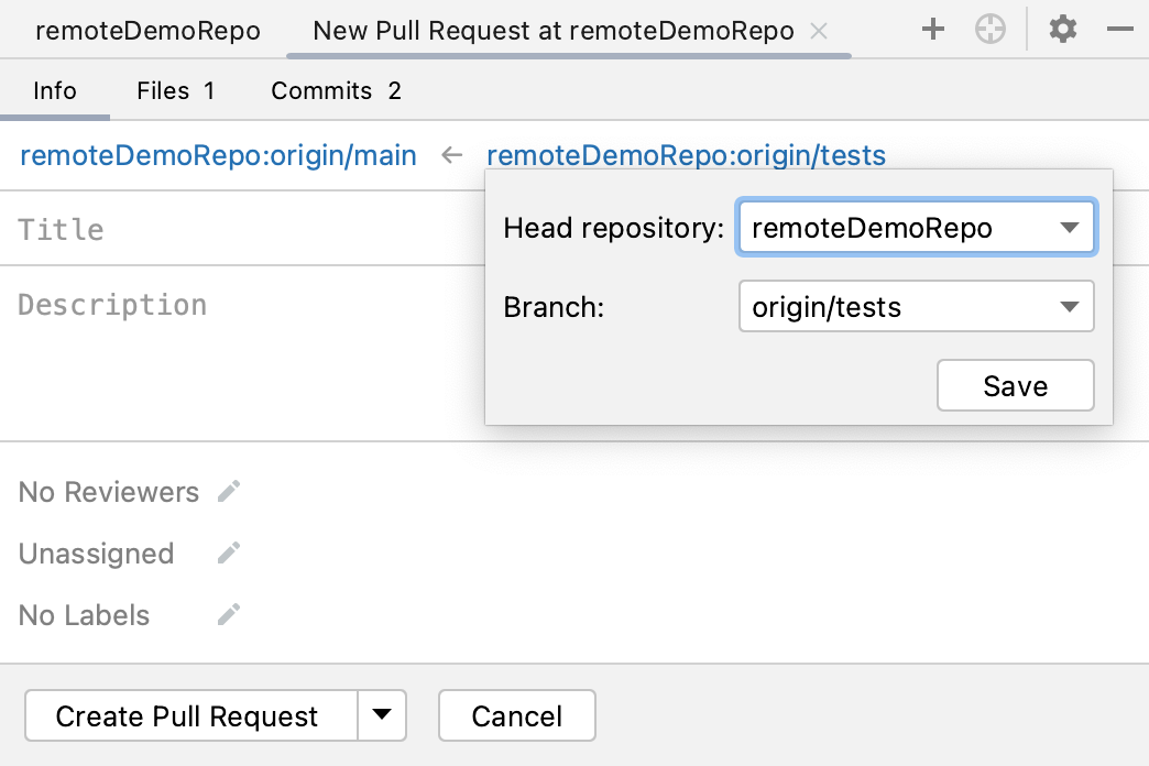 Head repo popup