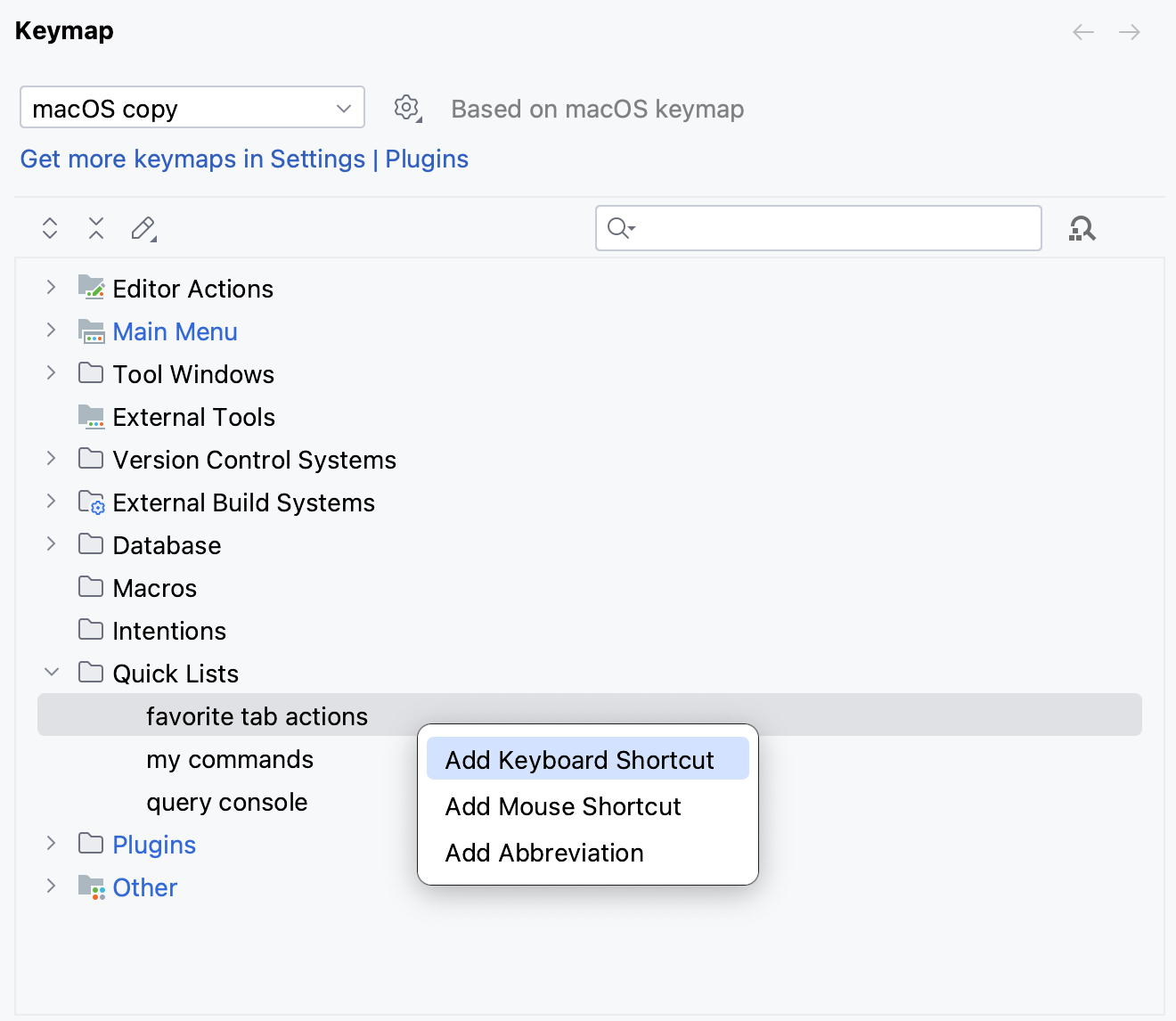 Add a shortcut to a quicklist