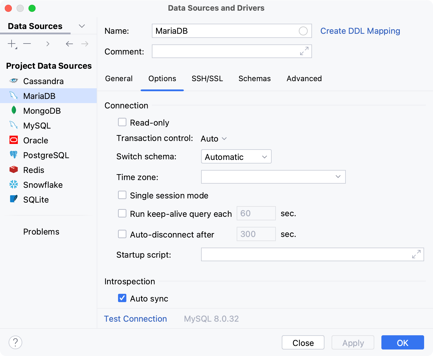 Refresh the database state