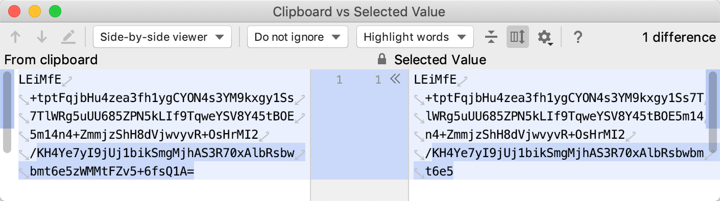 Clipboard vs Selected dialog