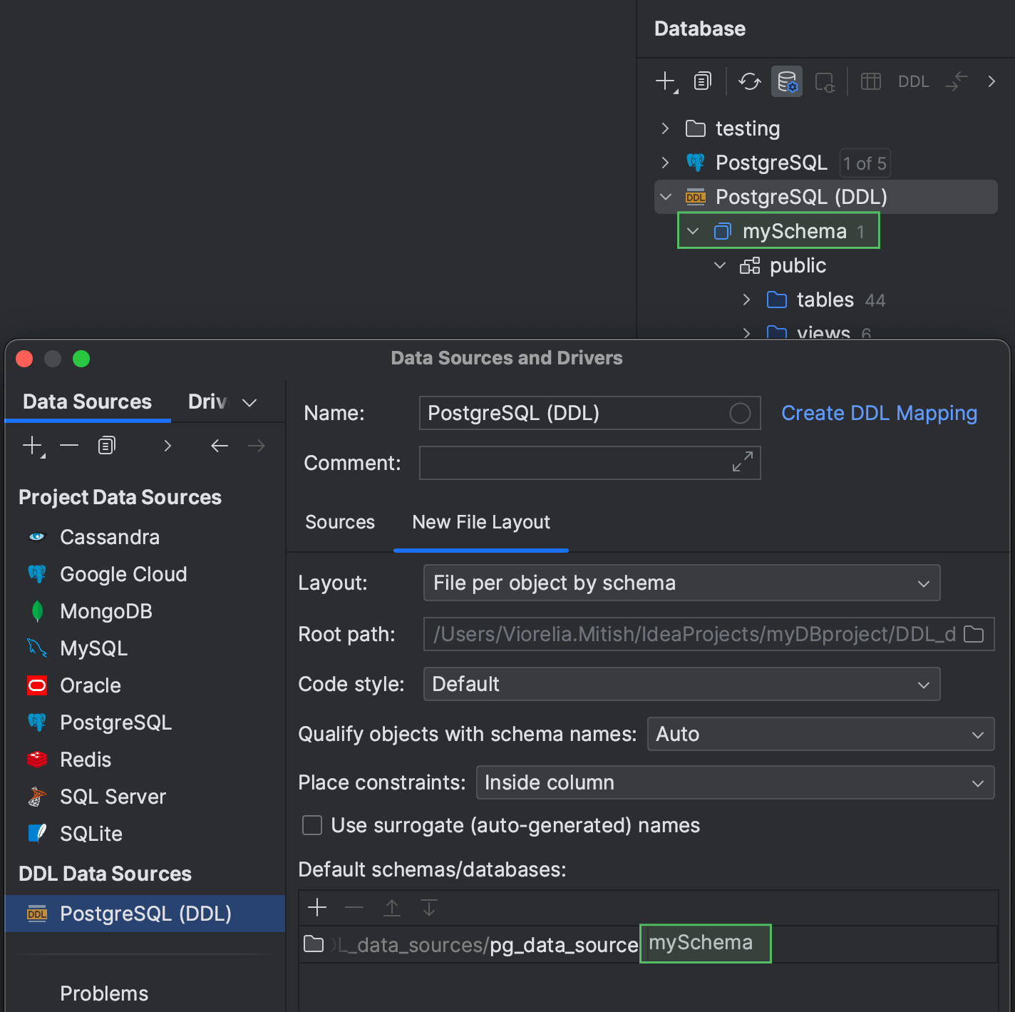 DDL Data Sources | IntelliJ IDEA Documentation