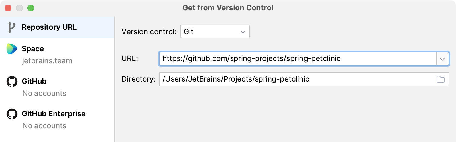 Getting a project from GitHub