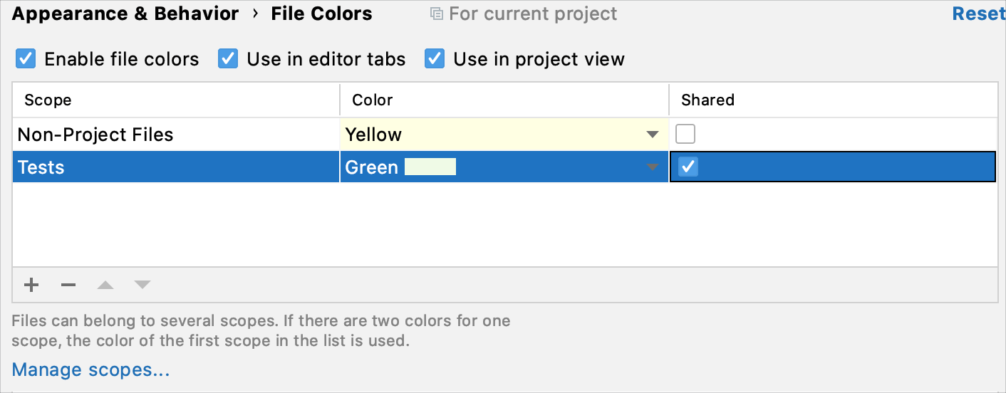 Picking another color for a custom scope