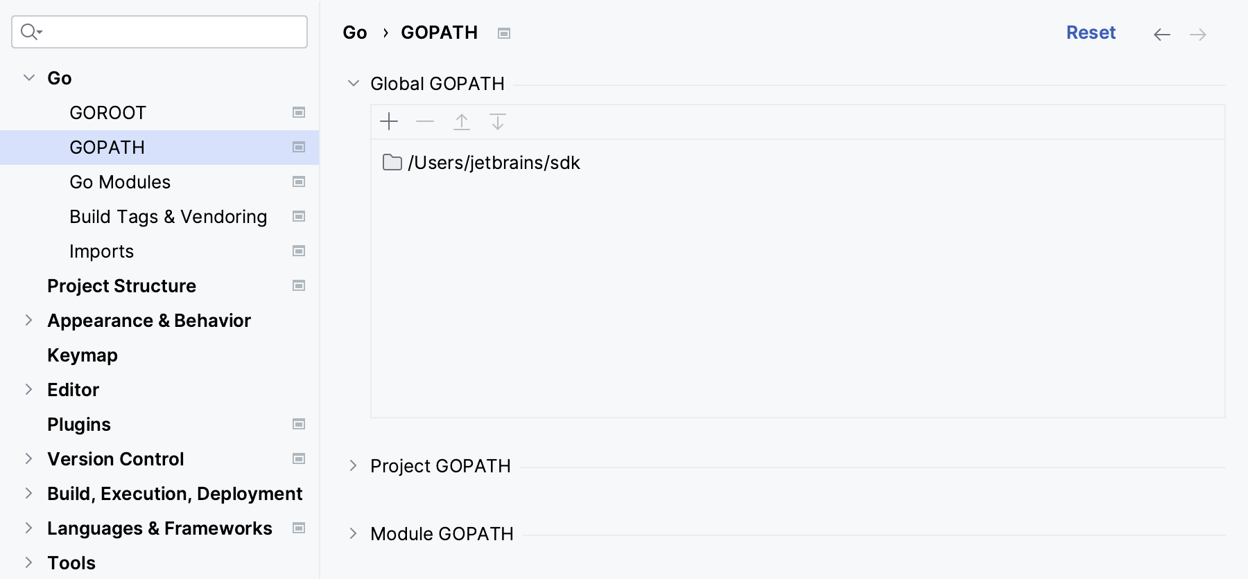 Configuring GOPATH for different scopes
