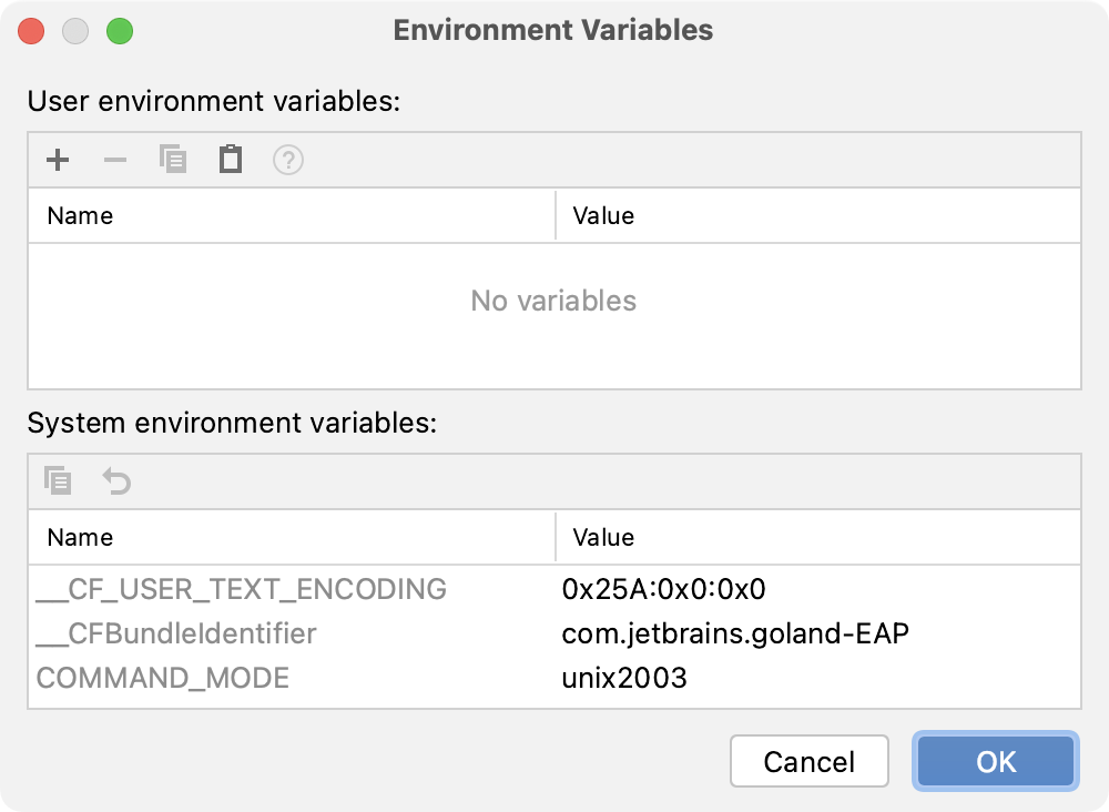 Introduce an environment variable in a new project