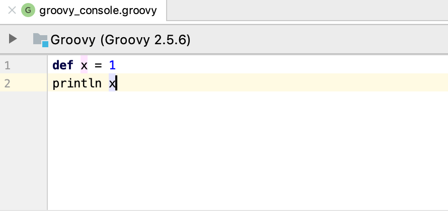Groovy editor console