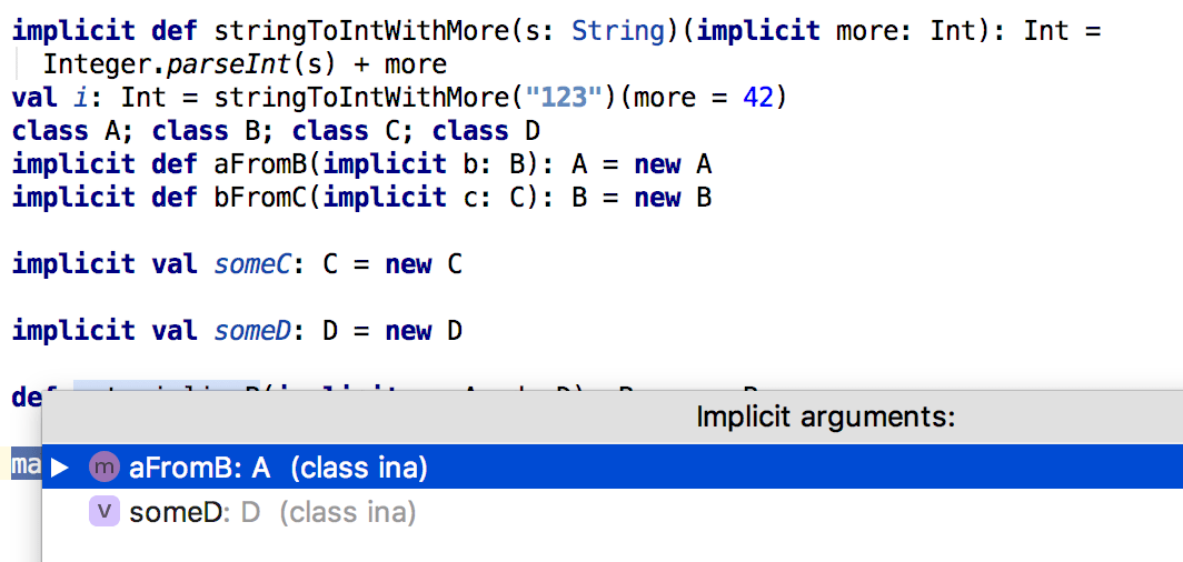 Implicit arguments