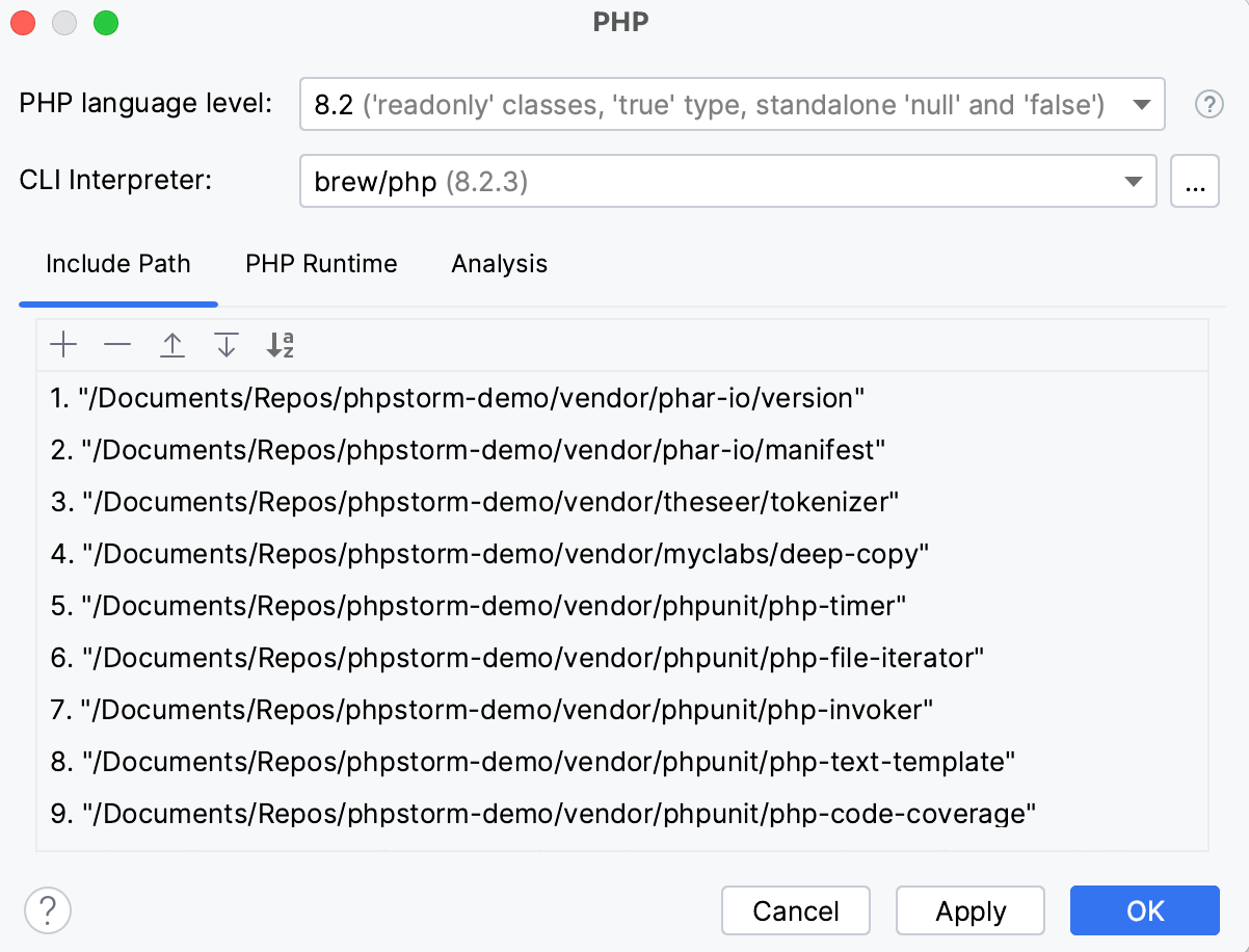 PHP Include Path list