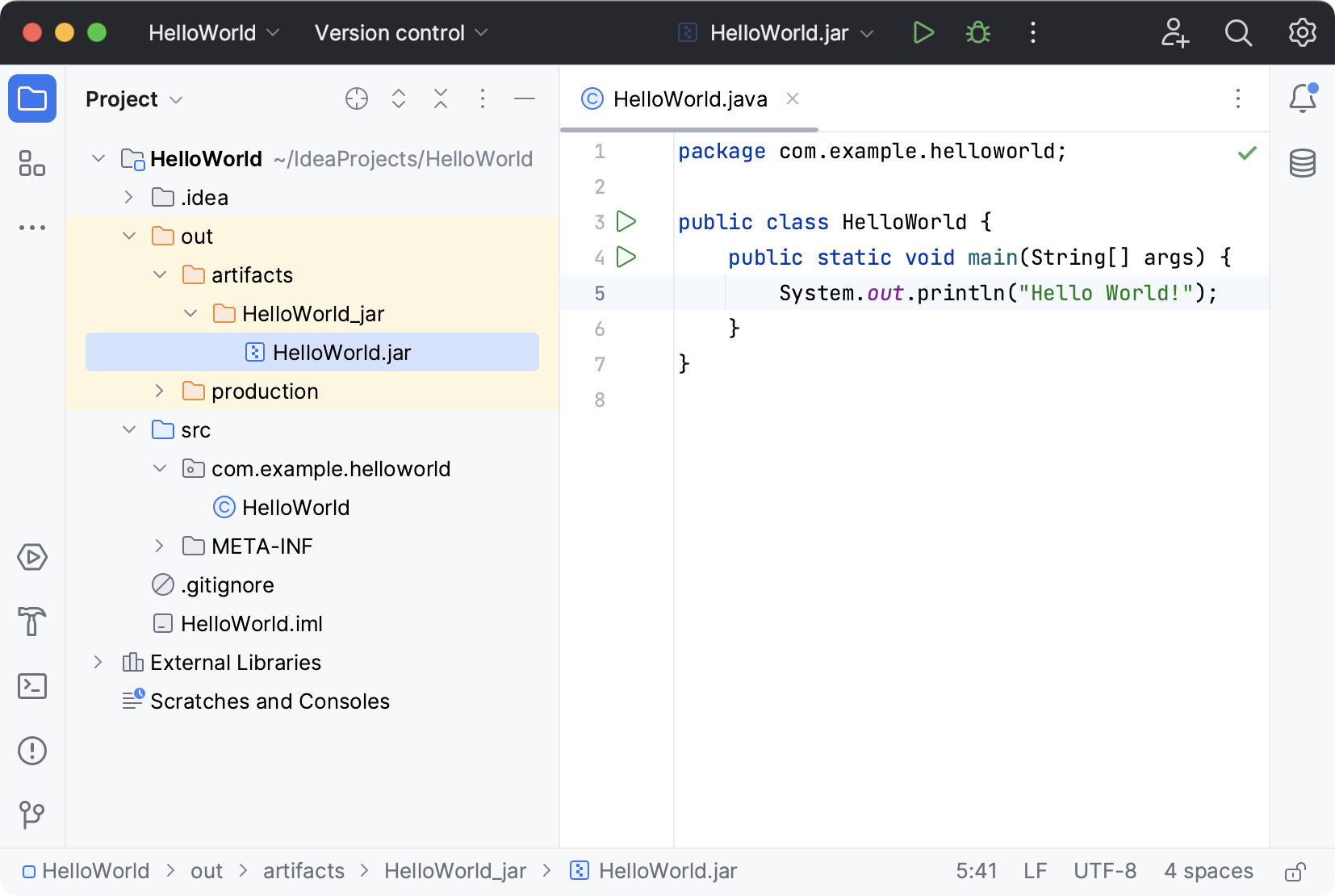 Basic application in java