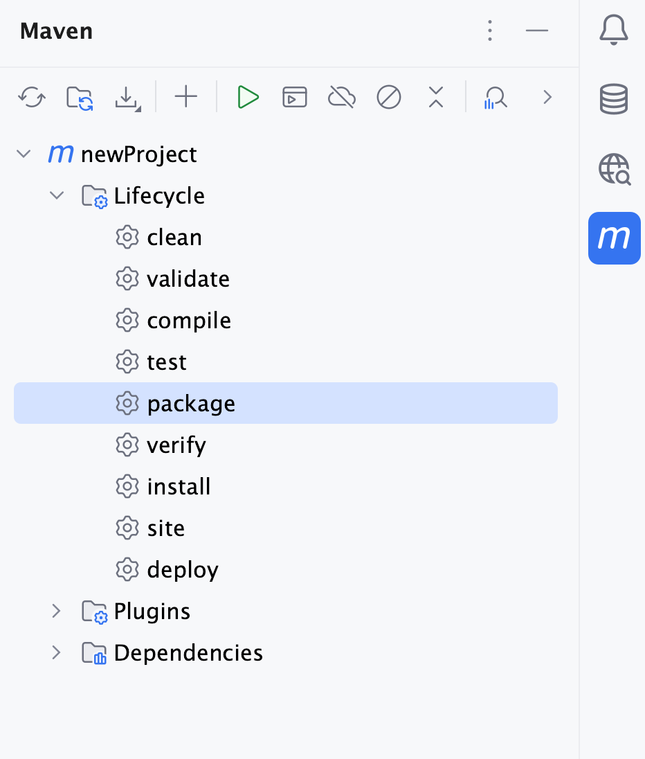 Maven tool window