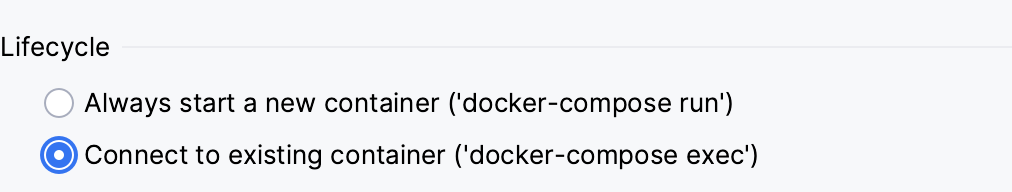 docker-compose exec for PHP interpreter