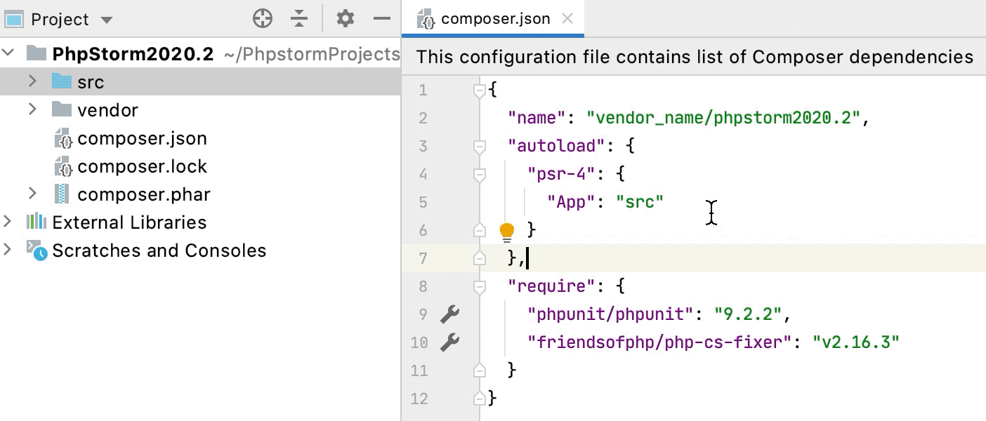 Composer Dependency Manager | PhpStorm Documentation