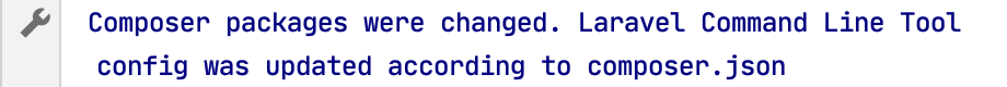 Artisan auto-configuration message in Composer Log