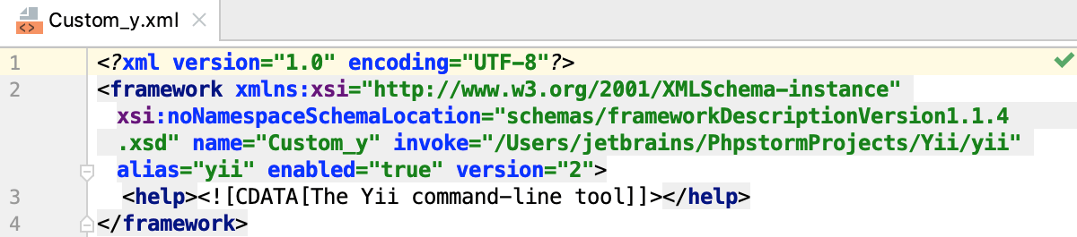 Custom yii tool initial definition