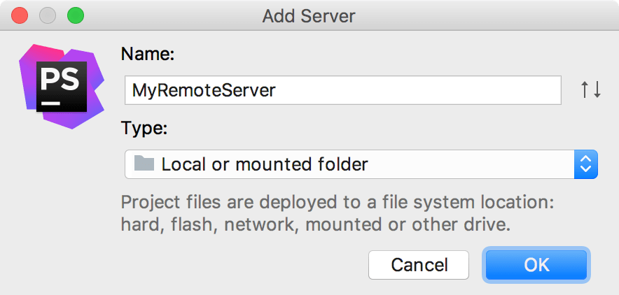 Add server dialog