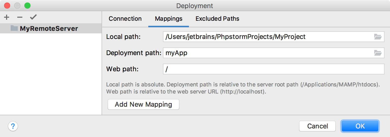 Deployment Mapping Tab