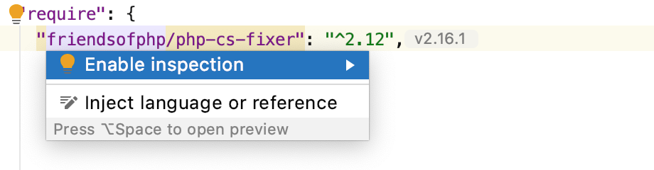 Enable the PHP CS Fixer inspection