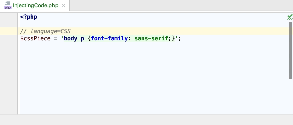 CSS injection comment