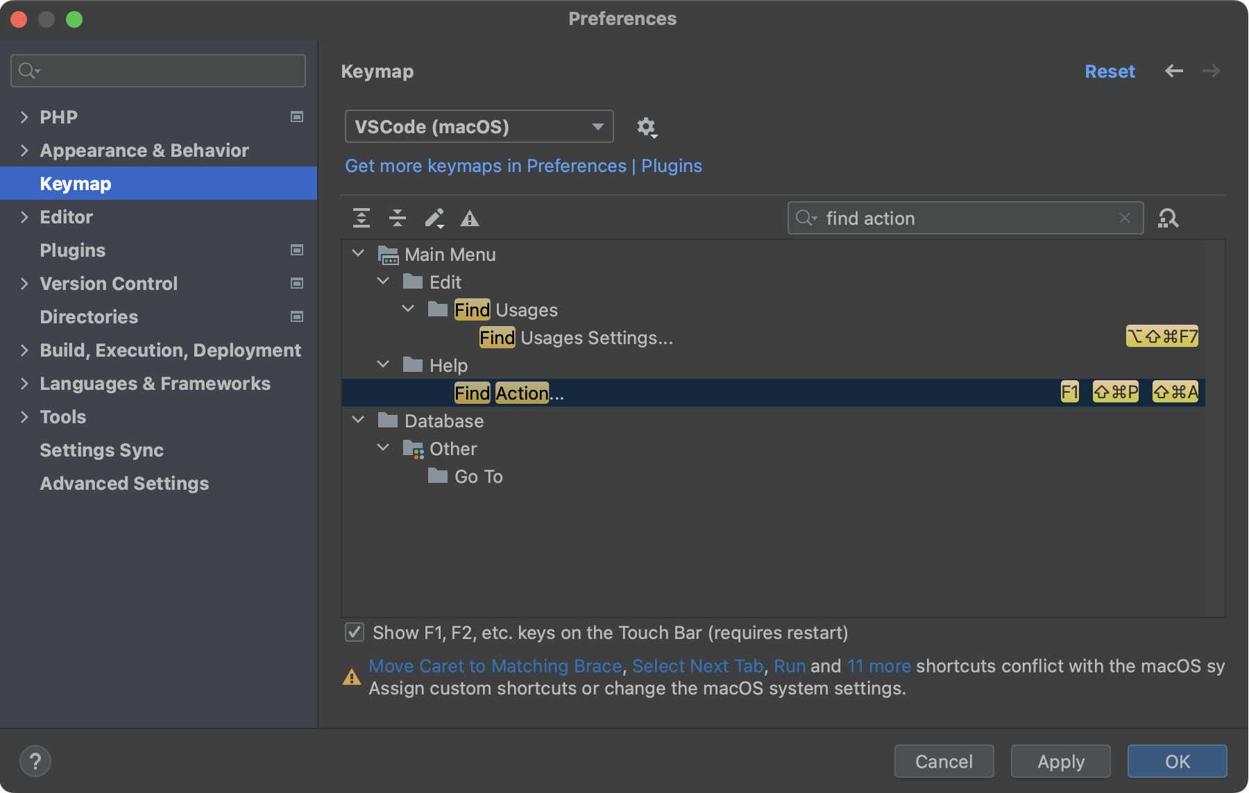 Set the VS Code keymap as default