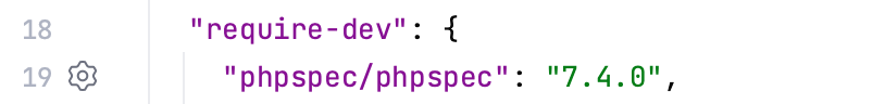 Gutter icon for phpspec settings in composer.json