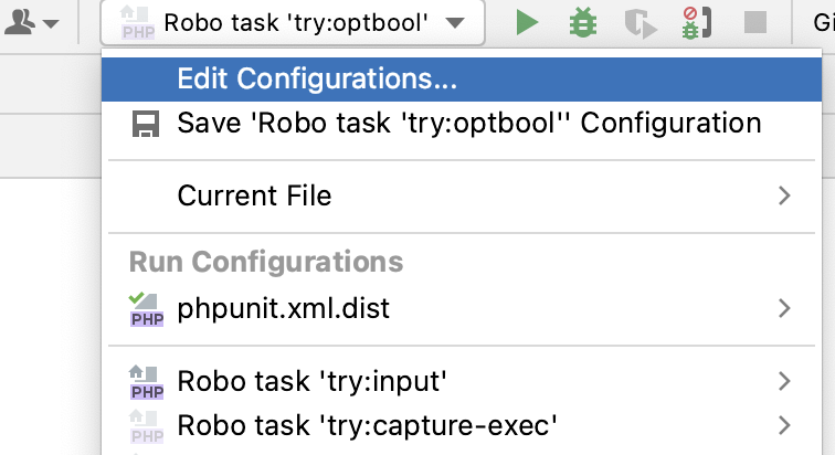 Open the Edit Configurations dialog