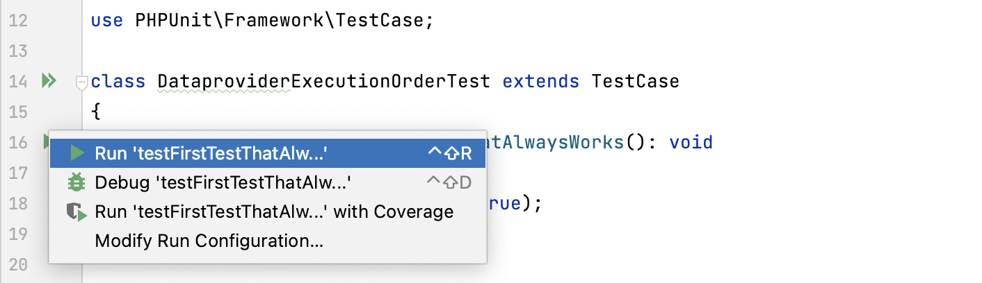 Run a single PHPUnit test