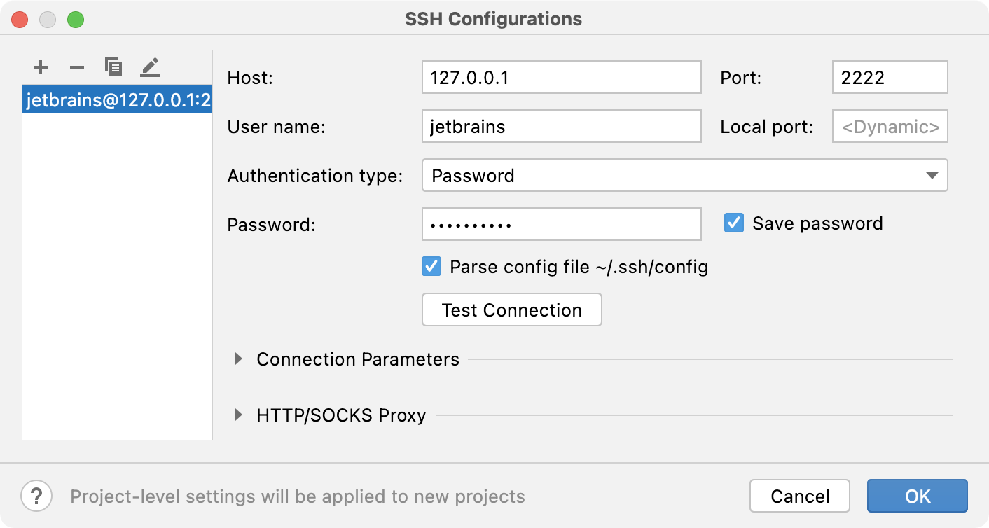 SSH configurations