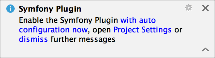 Symfony plugin notification