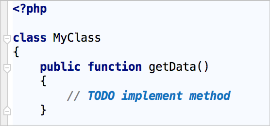 Example of TODO comment